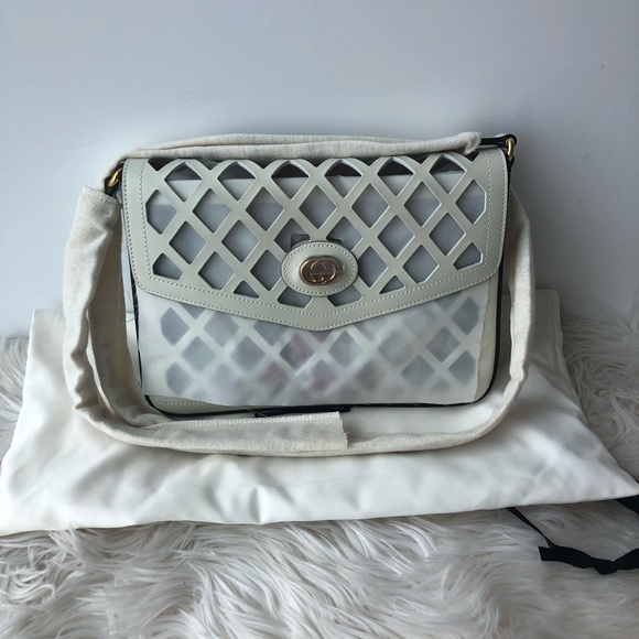 Authentic Gucci meduim Flora leather cutout bag - Picture 4 of 10